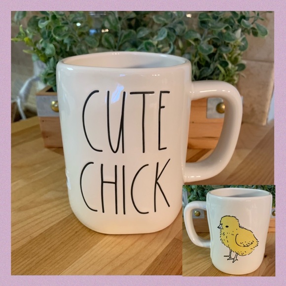 Rae Dunn Other - RAE DUNN “CUTE CHICK” LL DOUBLE SIDED CERAMIC MUG